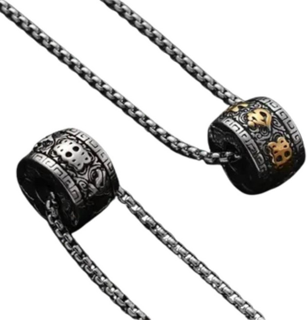 행운을 불러오는 불교 펜던트 목걸이 2개 세트