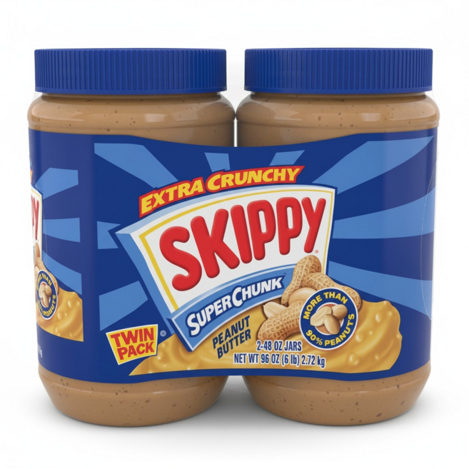 SKIPPY 스키피 크런치 땅콩버터 1.36kg 4개