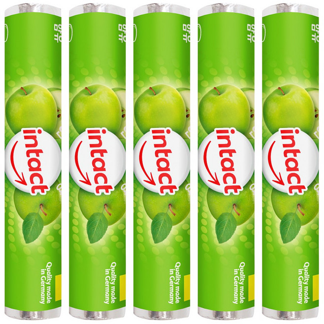 인탁트 포도당 캔디 그린애플 약국 스포츠 독일 사탕, 44g, 5개