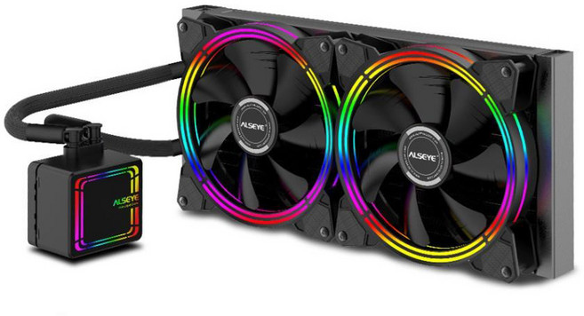 ALSEYE HALO H280 CPU수냉쿨러 /140mm/LED, 1개