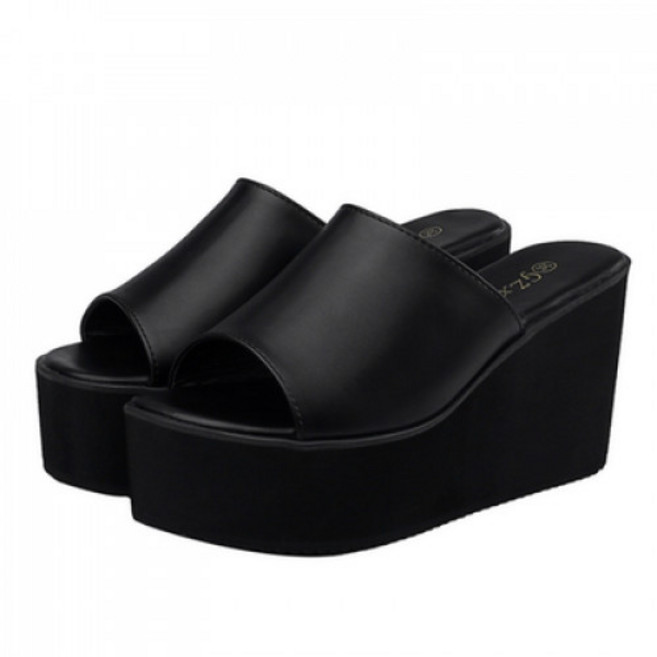 15CM 웨딩슈즈 통굽 슬리퍼 키높이 웨딩 구두 신부