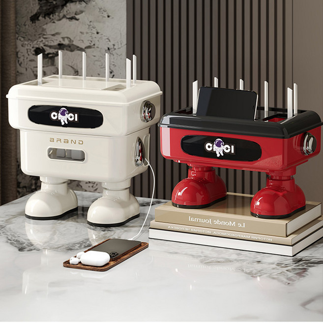 KDNC 공유기 셋톱박스 멀티 정리함, 크림, 1개