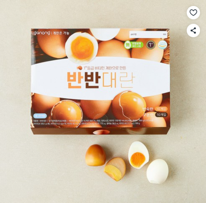 가농 1+등급 반반대란 반숙란 + 구운란 세트, 1개, 20구