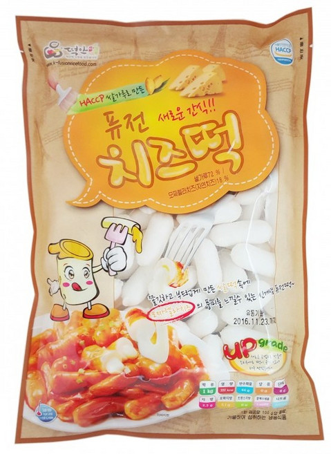 떡안애 퓨전 치즈떡 떡뽁이떡 1kg 4봉지, 1개