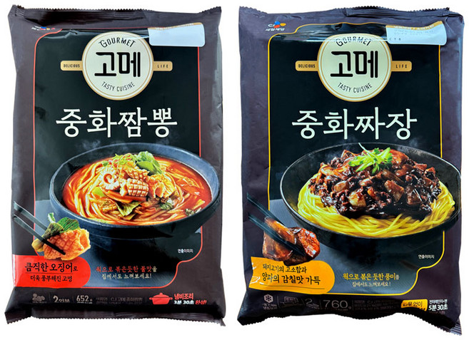 (냉동)고메 중화짬뽕652g+고메 중화짜장760g, 1개