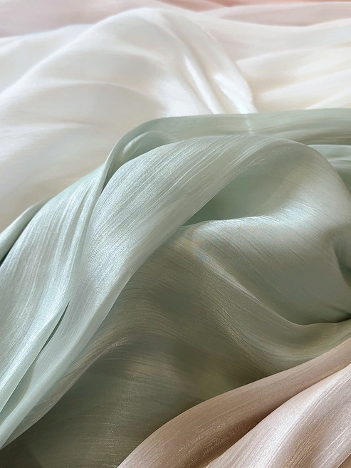 流光紗半身裙 冰感垂墜飄逸高腰A字裙