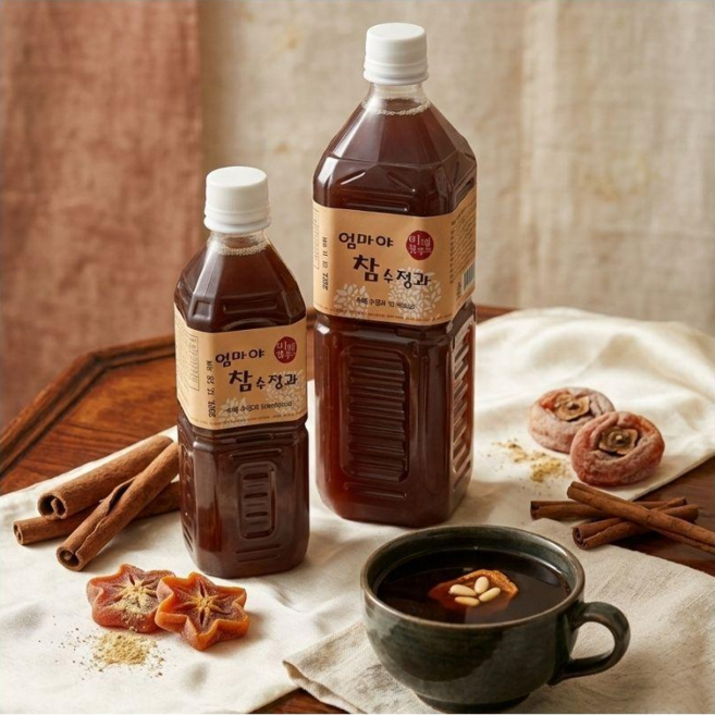 [엄마야참수정과] 수제수정과 계피생강차 전통음료, 3개, 1L