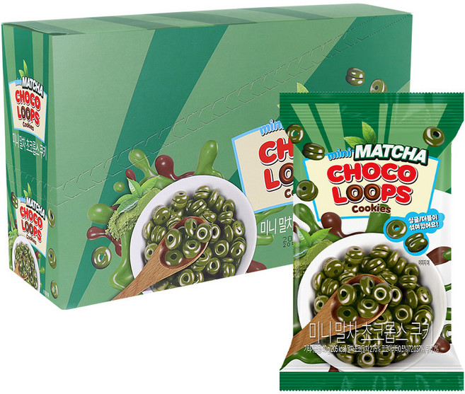 말차초코룹스 쿠키, 6개, 40g
