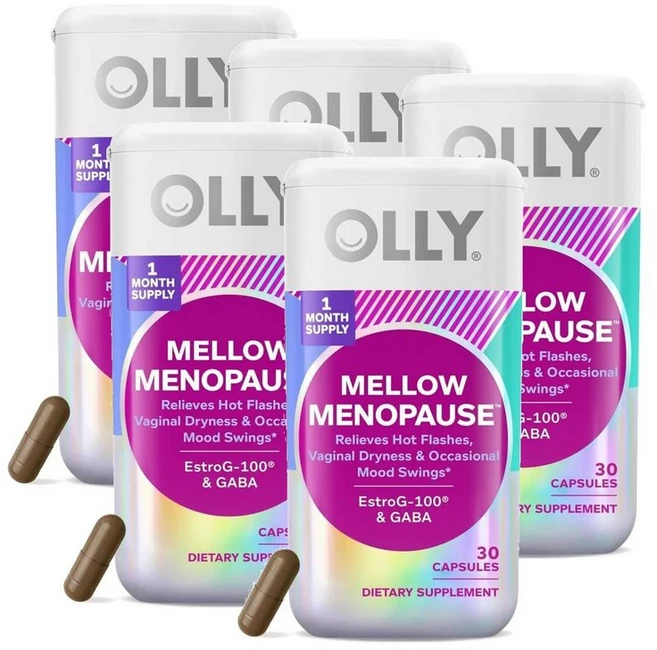 올리 멜로우 메노포즈 서플리먼트 포 우먼 캡슐 OLLY Mellow Menopause, 5개, 30정 - 쿠팡