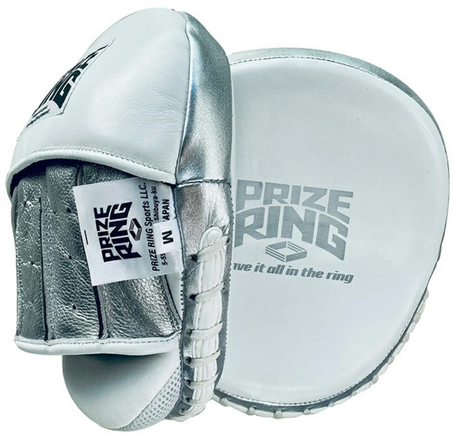 프라이즈링 PRIZE RING 복싱 미트 화이트 실버, 1개