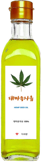 대마종자유 180ml 국내생산 오늘 짜서 신선한 오일 다사랑, 1개