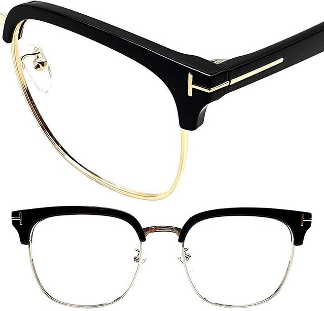 [당일발송] EYES ONE 완전 남자 오버사이즈 빅사이즈 큰 하금테 반뿔테 뿔테 대두 얼큰이 투명 안경테