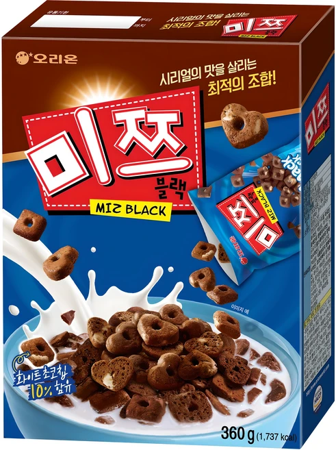 오리온 미쯔블랙 시리얼, 360g, 1개 - 쿠팡