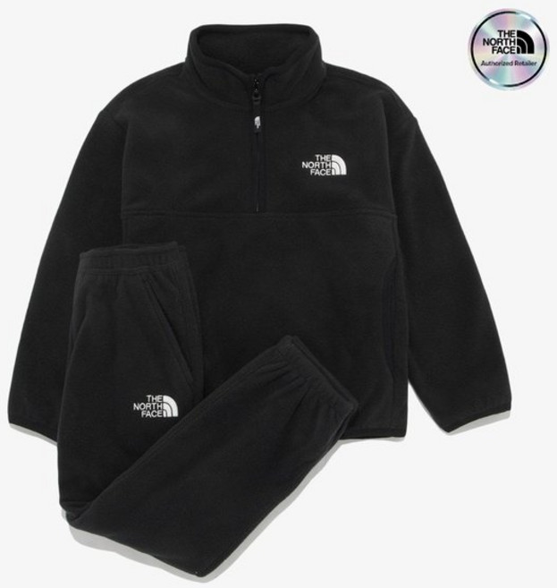 [백화점매장출고] 노스페이스 NT7TR59S 키즈 파인콘 EX 플리스 세트 BLACK
