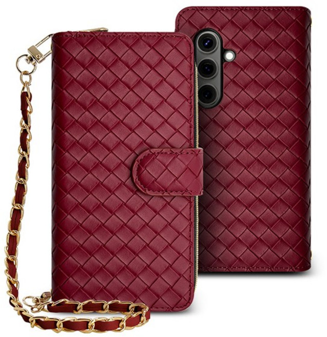 삼성 갤럭시 S23 플러스 (SM-S916) / J2L 코브라 지퍼지갑형 다이어리 손목스트랩 폰 케이스 커버