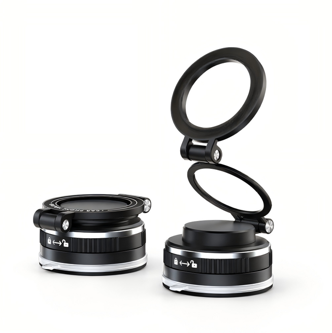 케이트 맥세이프 차량거치대 초강력 흡착 360도 회전 접이식 블랙 1개