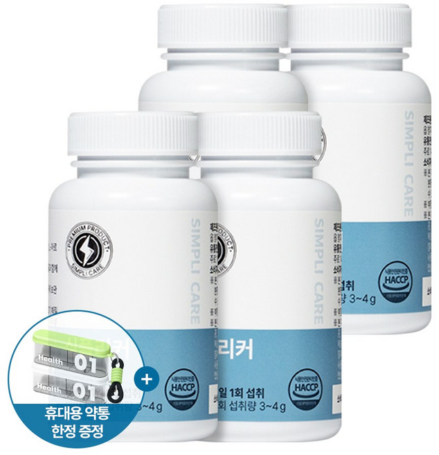 심플리커 아르기닌 야관문 블랙마카 아연 대용량, 100g, 4개