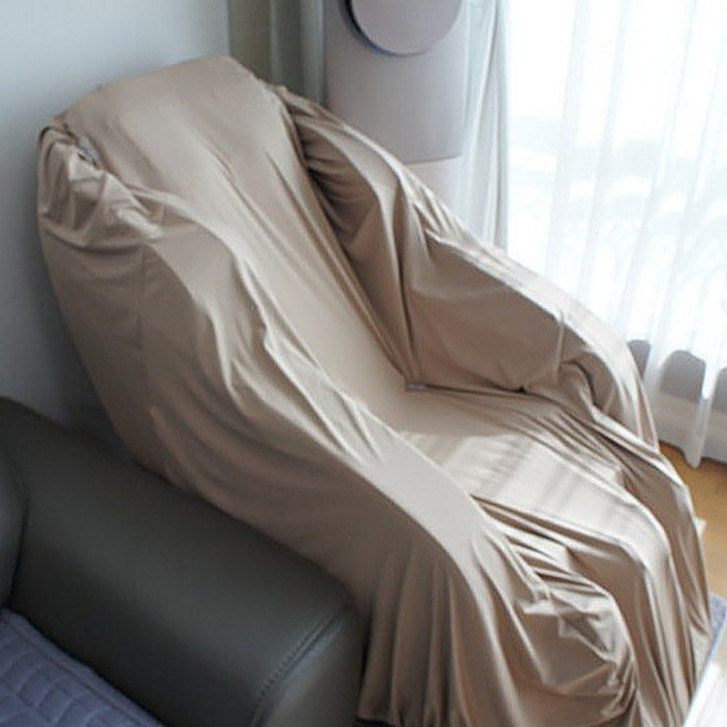 더퍼 안마의자 전용 면커버 전체 덮개 작동 가능 고급 소재 올커버, 베이지(투명클립4개입)