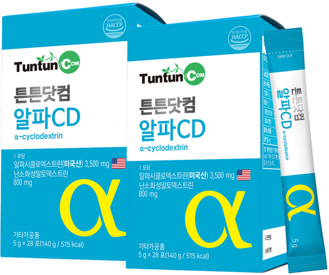 튼튼닷컴 알파CD [28포] - 고함량 식이섬유 4300 mg 함유(1포 기준) / HACCP 인증 정품, 2개, 28회분