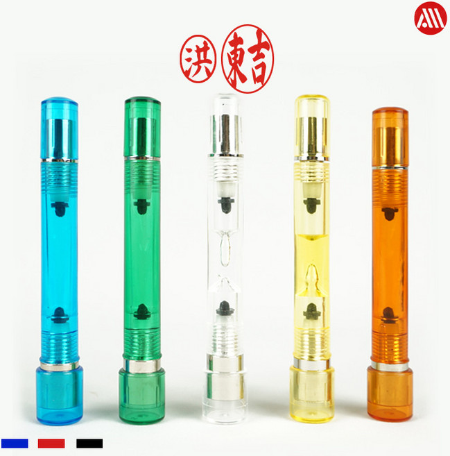 컬러 만년 결재인 만년인 양면 - 회사용 은행용 만년도장, 노란색, 고인체