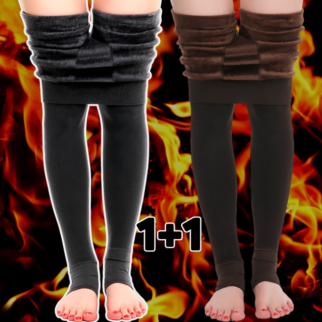 베이브 여성용 융털 레깅스 겨울 기모 스타킹