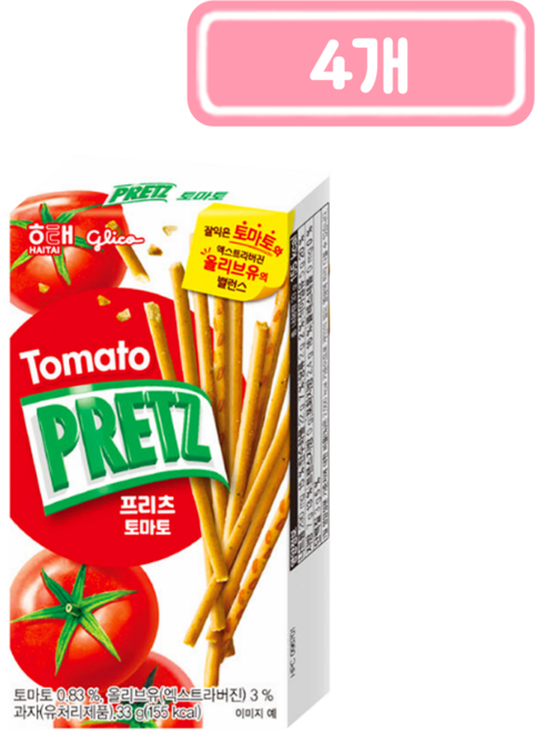 프리츠 토마토 스틱과자, 33g, 4개