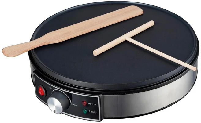 비 스틱 철판 배터 스프레더 크레페 메이커 1000W 주방 요리 도구와 전기 크레페 메이커 기계 팬케이크 기, 02 EU, 01 YJS3211006