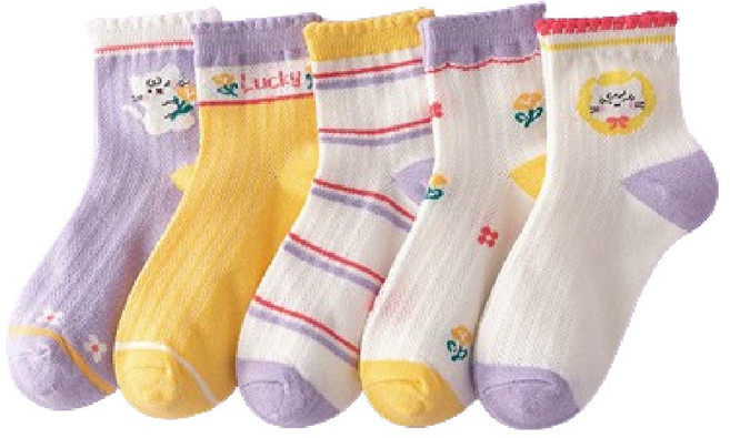 KIDS PARK 韓系網眼透氣童襪 (5雙組)