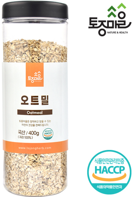 [서울한방협동조합] 토종마을 국산 오트밀 400g, 1개