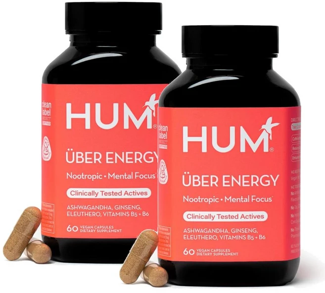 흄 우버 에너지 캡슐 HUM Uber Energy, 2개, 60정 - 쿠팡