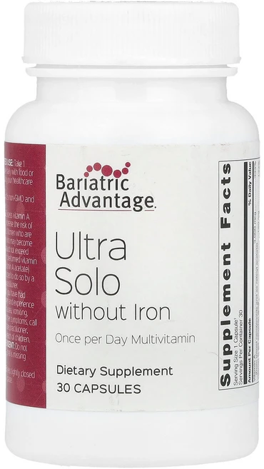 Bariatric Advantage 바리아트릭 어드밴티지 멀티비타민 30 캡슐 철분 영양제, 30개, 1개, 30정 - 쿠팡