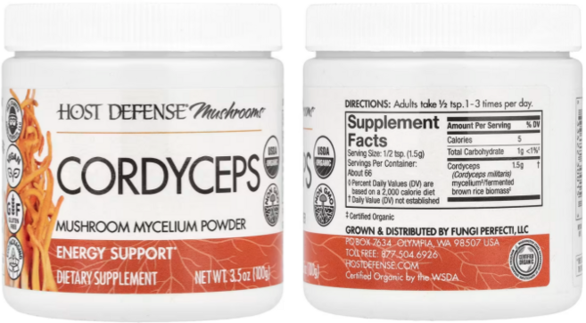 코디셉스 마이셀리움 동충하초 균사체 원물 분말, 2개, 100g