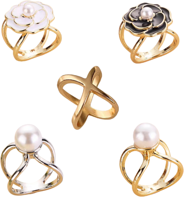 케이엠 여성 스카프 연출용 포인트 링