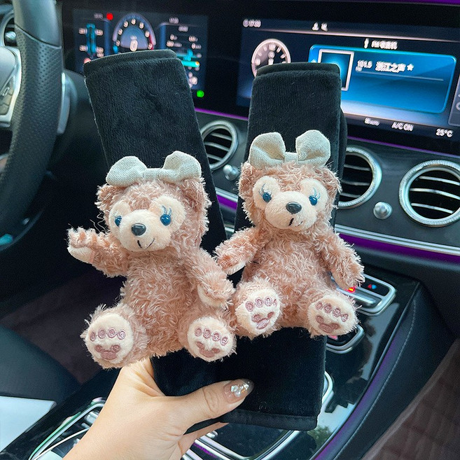 제이앤와이 스타델로 캐릭터 자동차 안전벨트커버2개1세트, 설리곰돌이2개