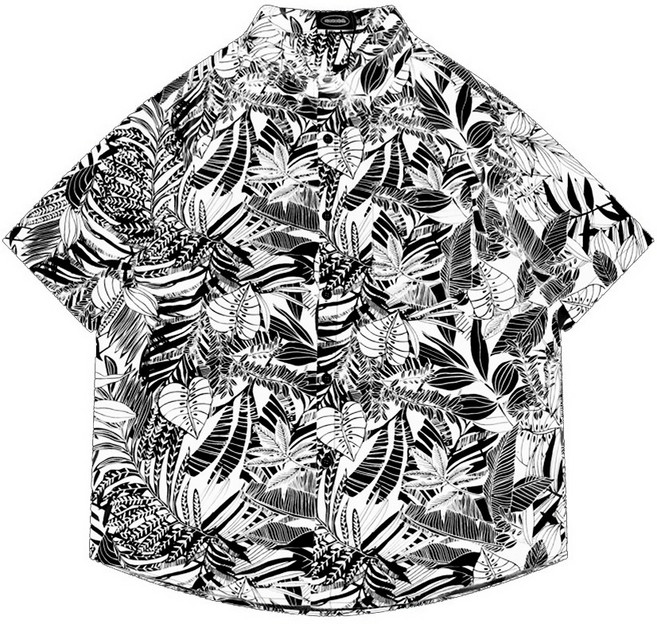 BT3 store 短袖襯衫 圖騰襯衫 古著襯衫 花襯衫女 花襯衫男 外搭襯衫 情侶襯衫 MB13