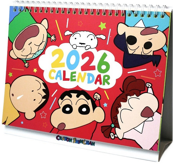 짱구 2026 데스크 캘린더 가로, 혼합색상, 1개