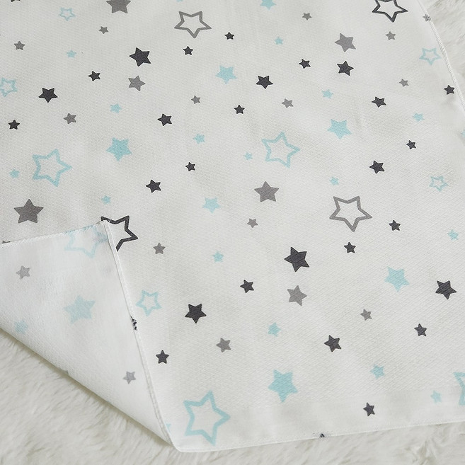 국산 순면 무형광 가제 엠보면 나염 손수건 총20장, 별민트20장, 1세트