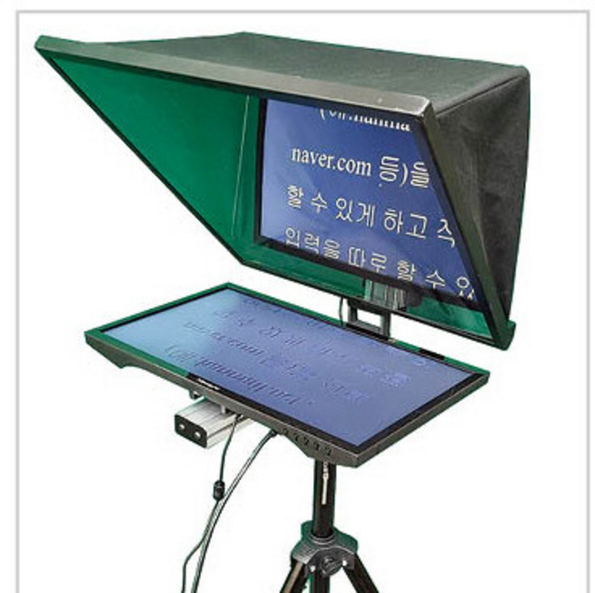 24인치 대형 국산 방송용텔레프롬프터 KBS 사용 5분 분해조립 경량화 이동 편리, 1개