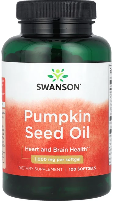 Swanson 호박 씨오일 1000mg 소프트젤 100정, 1개 - 쿠팡