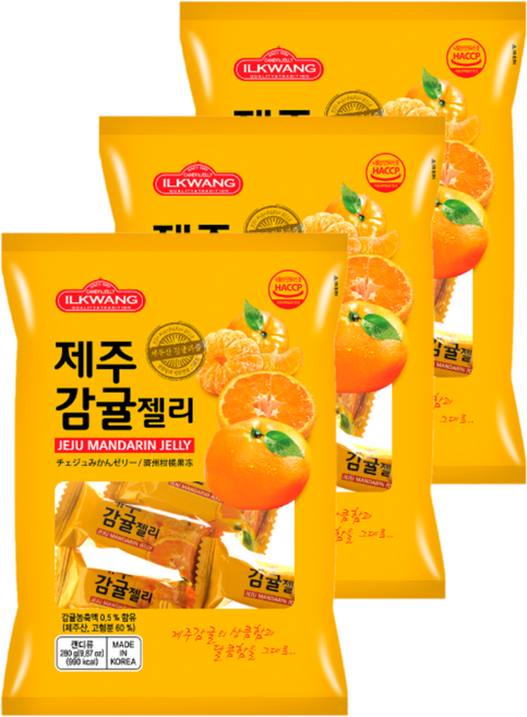 일광제과 제주감귤젤리, 280g, 3개