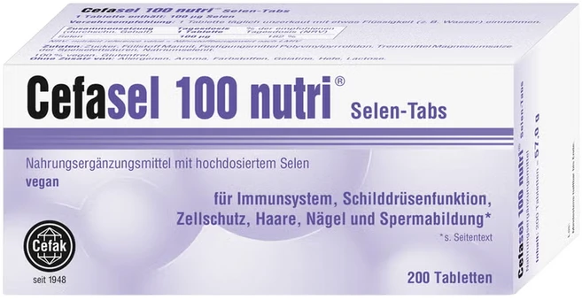 세파셀 Cefasel 100 nutri Selen 200정, 1개 - 쿠팡