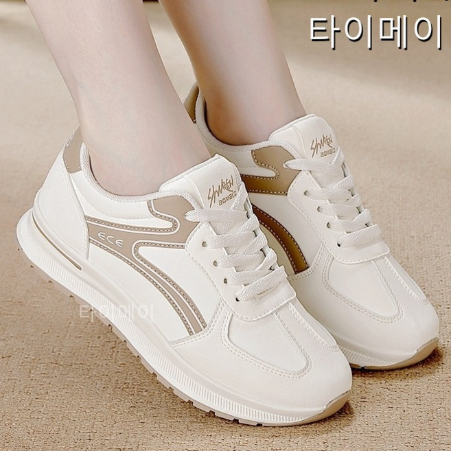 타이메이가을과 겨울 흰 신발 ins 한국판 캐주얼 스포츠 소프트 바닥 키높이 학생 러닝 보드 신발 백합 캐주얼 보드 신발 캔버스 신발 단화 여성