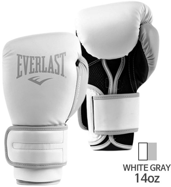 에버라스트 파워락 V2 트레이닝 글러브 NOW, 1세트, 화이트그레이