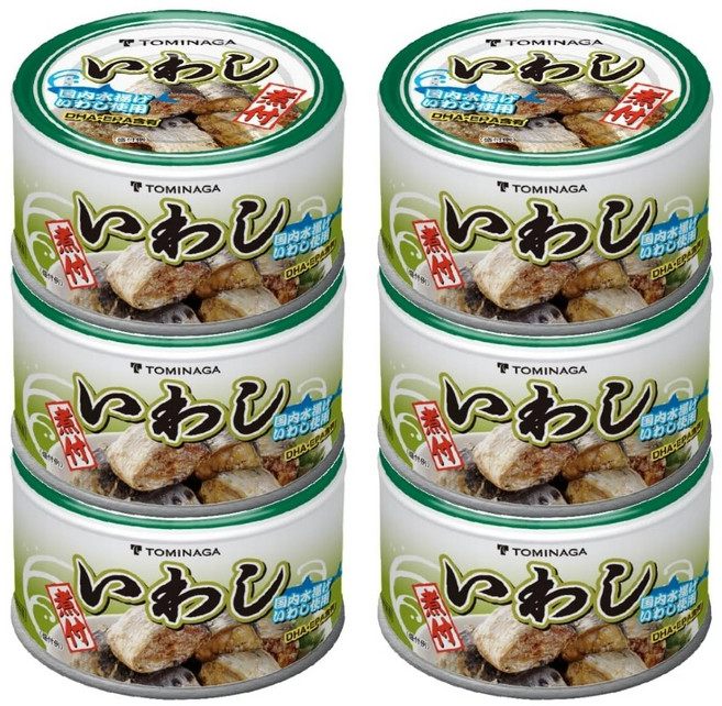 일본통조림 통조림 정어리 140g x 6팩 일본 가공 혼술 인스턴트, 1박스