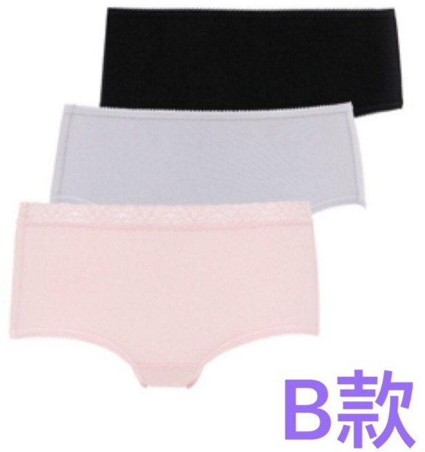 Triumph 黛安芬 生理褲 3入組 親膚透氣 安心防漏 舒適貼身, B款素面,M