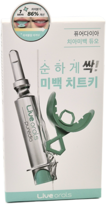 라이브오랄스 퓨어다이아 셀프 치아미백제, 1박스, 1세트
