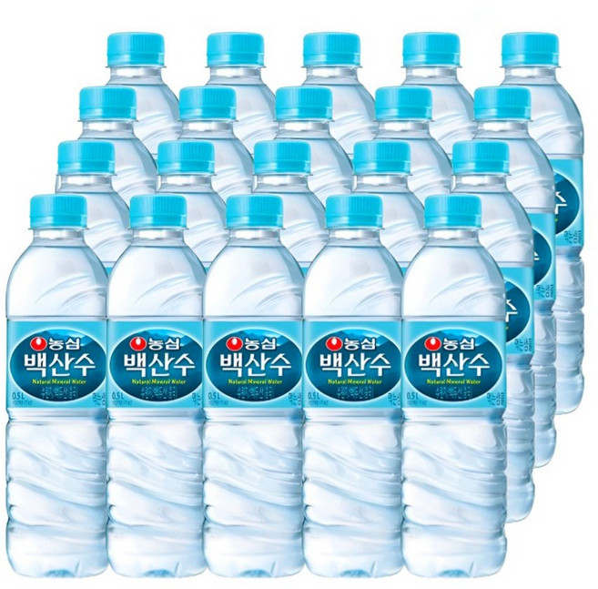 백산수 생수 무라벨 500, 500ml, 80개