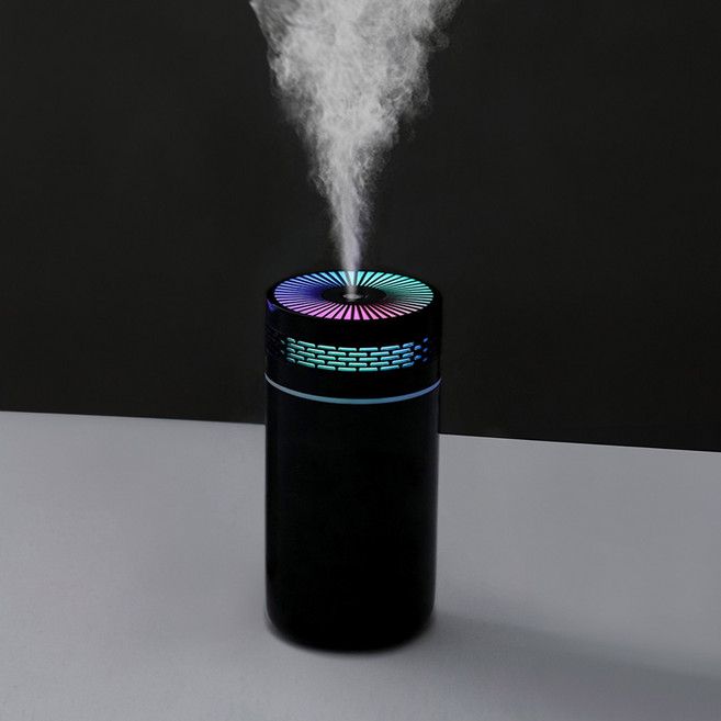 클린인 1+1 미니 무드등 저소음 가습기, 블랙