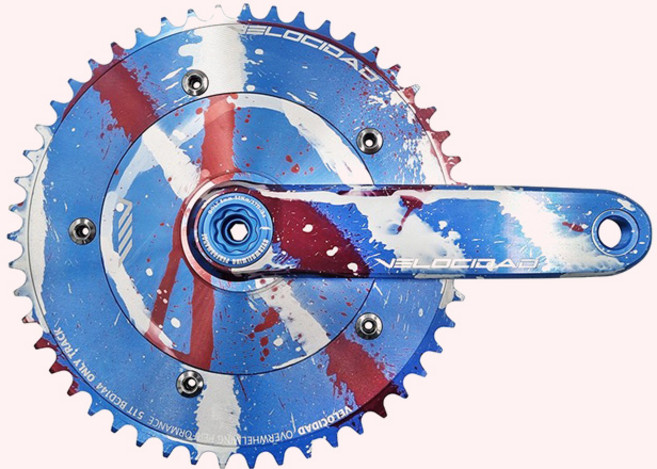 벨로시닷 VC2 마블 디스크 크랭크 (BB 포함), 1개, 블루