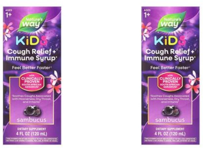 Nature's Way 네이처스웨이 삼부커스 키즈 시럽, 2개, 120ml - 쿠팡